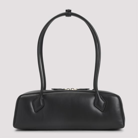 26SS 알라이아 르 테켈 미디움 레더 숄더백 AA1S06033I152 999 BLACK DOM - ALAIA
