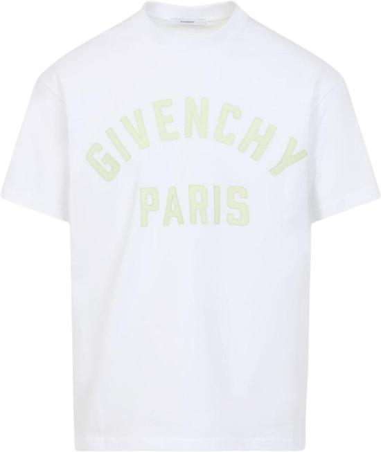 26SS 지방시 맥시 로고 코튼 티셔츠 BM71NK3YRS115WHITEGREEN DIVERS - GIVENCHY