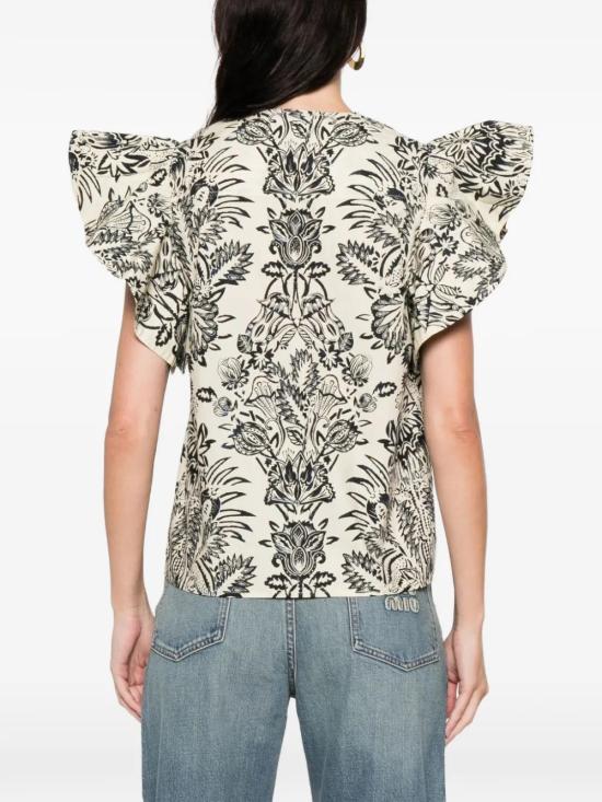 26SS 울라 존슨 블라우스 PS260229IVORYFLORA White - ULLA JOHNSON