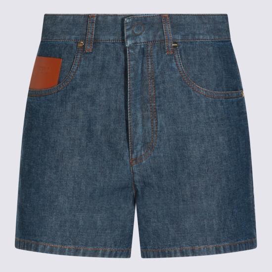 26FW 펜디 데님 숏팬츠 FLP861 AW8HF0QB0 Denim - FENDI