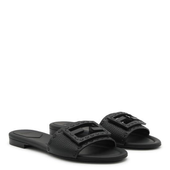 26FW 펜디 바게트 시에나 레더 슬라이드 8R8136 AQY2F0QA1 NERO - FENDI