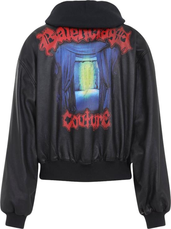 26SS 발렌시아가 가죽 자켓 869697TUS061000BLACK DIVERS - BALENCIAGA