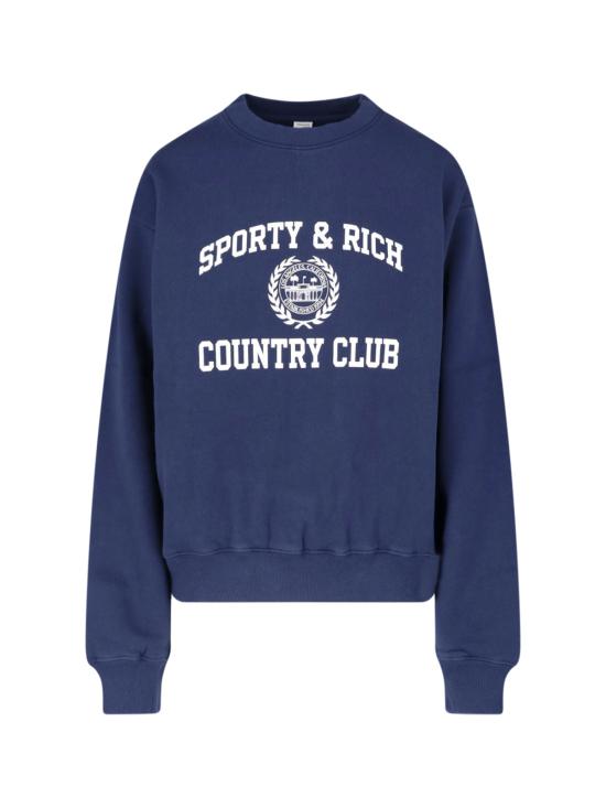 26SS 스포티앤리치 스웨터 ST09876218BL106 DARK NAVY WHITE Blue