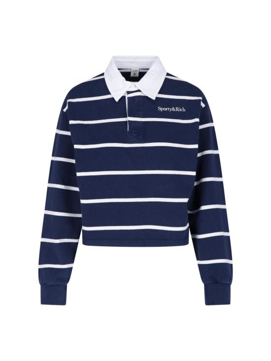 26SS 스포티앤리치 스웨터 TO00876300BL107 DARK NAVY WHITE WHITE Blue