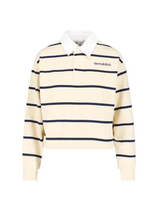 26SS 스포티앤리치 폴로 티셔츠 TO00876300YE22 ALMOND NAVY NAVY Beige