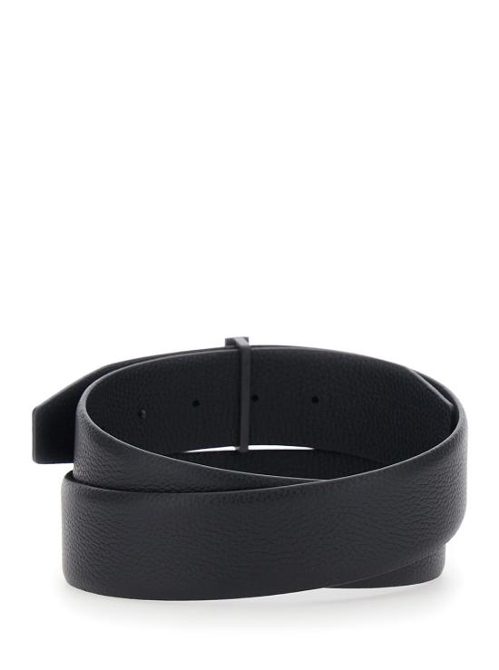 26FW 톰포드 그레인 레더 T 아이콘 벨트 TB178LCL236LNAA Black - TOMFORD