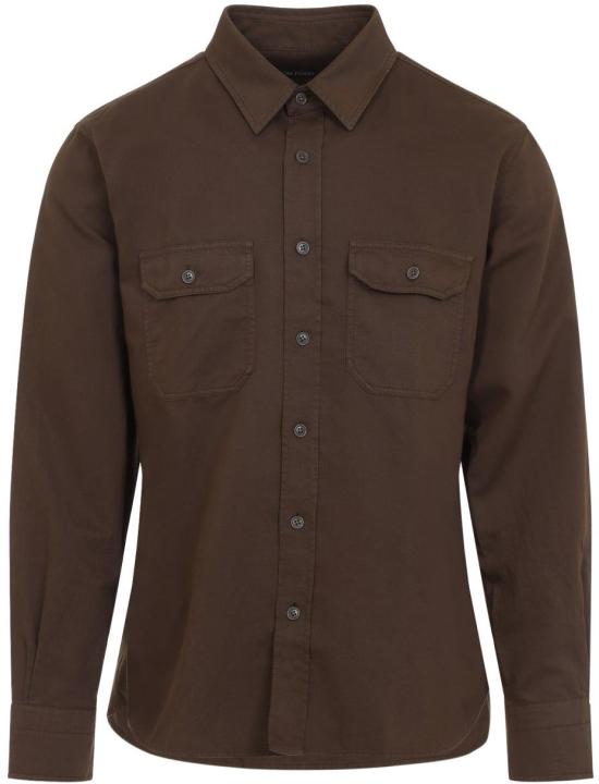 26SS 톰포드 셔츠 HME001FMC295GAQBRONZEOLIVE DIVERS