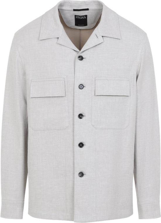 26SS 에르메네질도제냐 긴팔 셔츠 UHV22A3SOT6BN07BEIGEMEDIO DIVERS - ERMENEGILDO ZEGNA