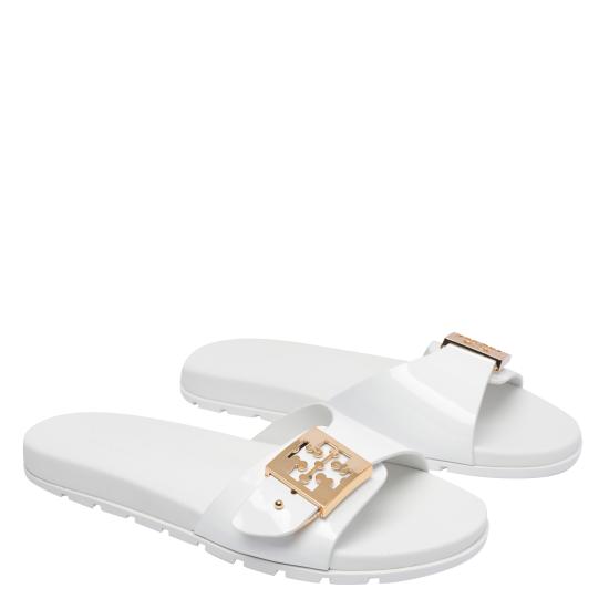 26FW 토리버치 버클 슬라이드 157872 100 White - TORY BURCH