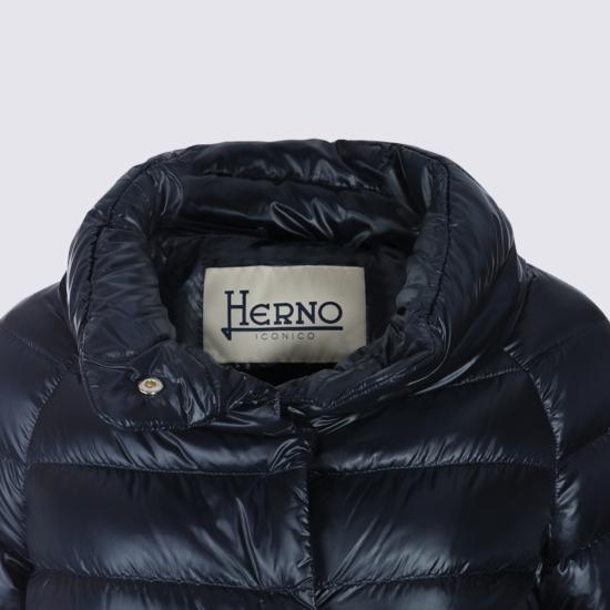 26FW 에르노 소피아 레귤러 핏 케이프 다운 자켓 PI0046DIC 12017Z9200 BLUE NAVY - HERNO