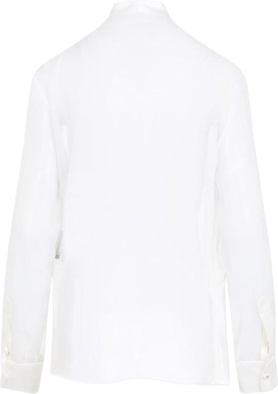 26FW 돌체앤가바나 쉬폰 보우 셔츠 F5T27TFU1ATW0800BIANCOOTTICO DIVERS - DOLCE & GABBANA