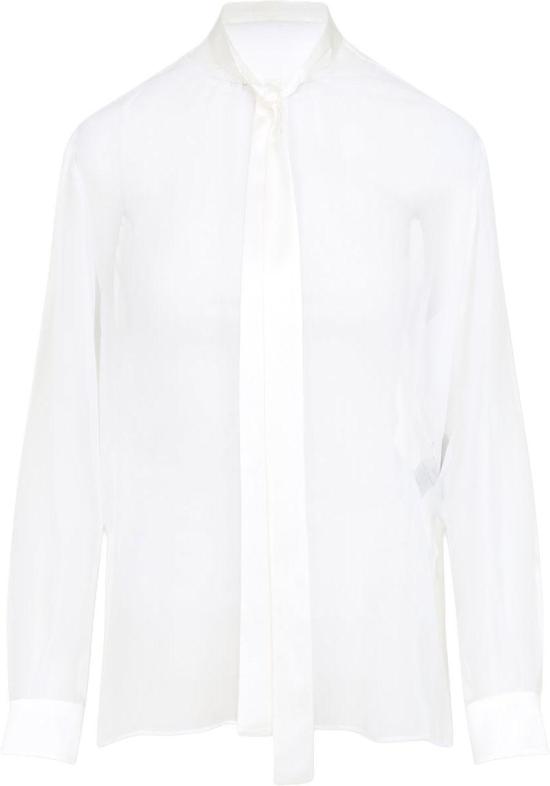 26FW 돌체앤가바나 쉬폰 보우 셔츠 F5T27TFU1ATW0800BIANCOOTTICO DIVERS - DOLCE & GABBANA