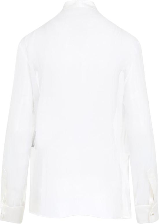 26FW 돌체앤가바나 쉬폰 보우 셔츠 F5T27TFU1ATW0800BIANCOOTTICO DIVERS - DOLCE & GABBANA