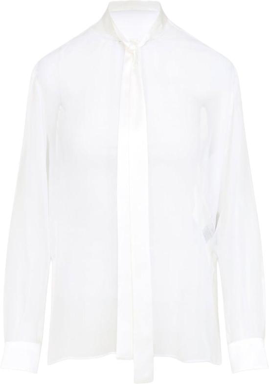 26FW 돌체앤가바나 쉬폰 보우 셔츠 F5T27TFU1ATW0800BIANCOOTTICO DIVERS - DOLCE & GABBANA