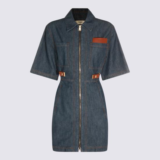 26FW 펜디 데님 원피스 FLD576AW8H F0QB0 Blu - FENDI