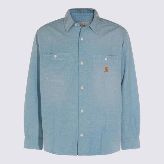 26FW 칼하트 WIP 긴팔 셔츠 I036919 010L WORN USED BLUE