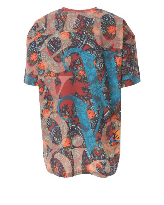 비비안웨스트우드 자수 로고 크롭 코튼 반팔 티셔츠 3G010018 J005N GO O310GO MULTICOLOR - VIVIENNE WESTWOOD