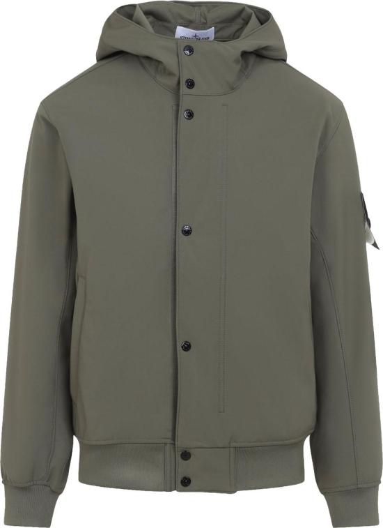 26SS 스톤 아일랜드 와펜패치 소프트쉘 후드 자켓 L1S154100118S0A22V005GMILITARYGREEN DIVERS - STONE ISLAND