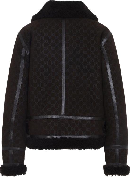 25FW 구찌 프린트 스웨이드 쉐어링 자켓 835526XSAGB2037ESPRESSO DIVERS - GUCCI