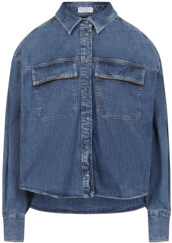 26SS 브루넬로 쿠치넬리 데님 셔츠 MH192RB526C9031BLUEVINTAGE DIVERS