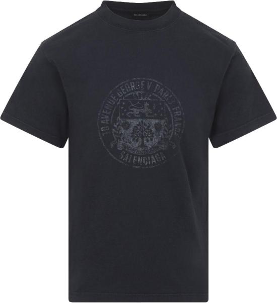 26SS 발렌시아가 반팔 티셔츠 850261TTVV31041FADEDWASHEDBLACK DIVERS - BALENCIAGA