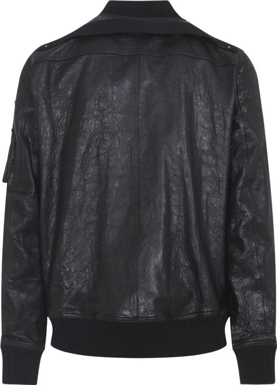 26SS 릭 오웬스 가죽 자켓 RU01F2778LBE09BLACK DIVERS - RICK OWENS