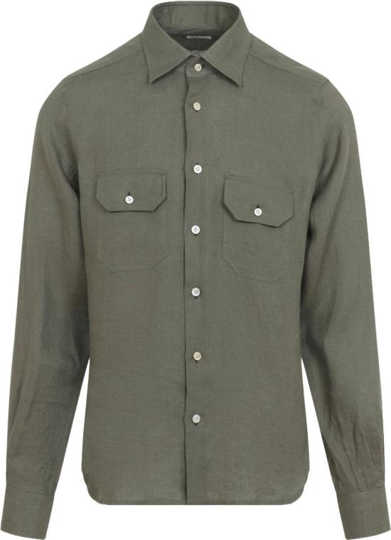 26SS 키톤 긴팔 셔츠 UCWMH0969009000KAKI DIVERS - KITON