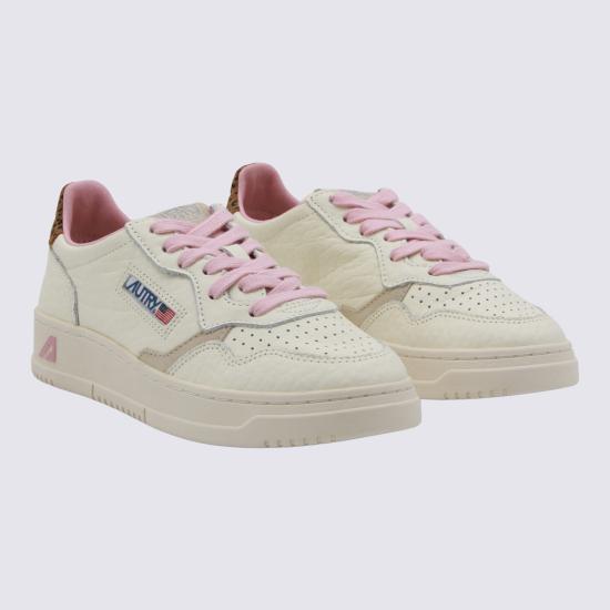 26FW 오트리 메달리스트 로우 레더 스니커즈 AULW NZ01 ELE SUEDE WHT LEOPRINT - AUTRY