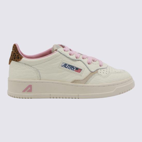 26FW 오트리 메달리스트 로우 레더 스니커즈 AULW NZ01 ELE SUEDE WHT LEOPRINT - AUTRY
