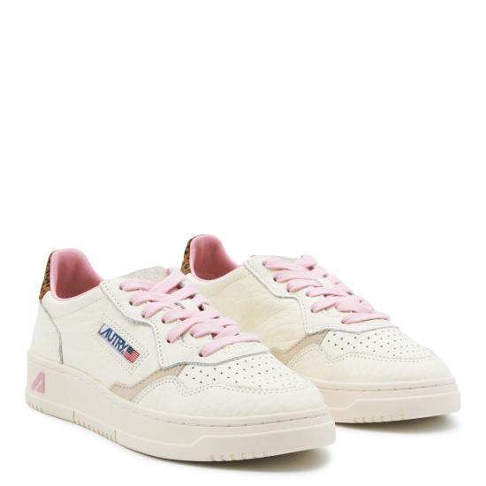 26FW 오트리 메달리스트 로우 레더 스니커즈 AULW NZ01 ELE SUEDE WHT LEOPRINT - AUTRY