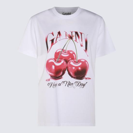 26FW 가니 반팔 티셔츠 T4004 151 Bright White - GANNI