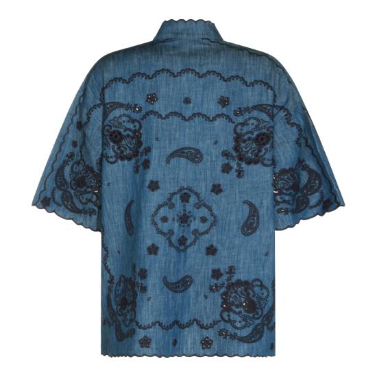 26FW 짐머만 블라우스 8360TSS261 RWBLU RAILWAY BLUE - ZIMMERMANN