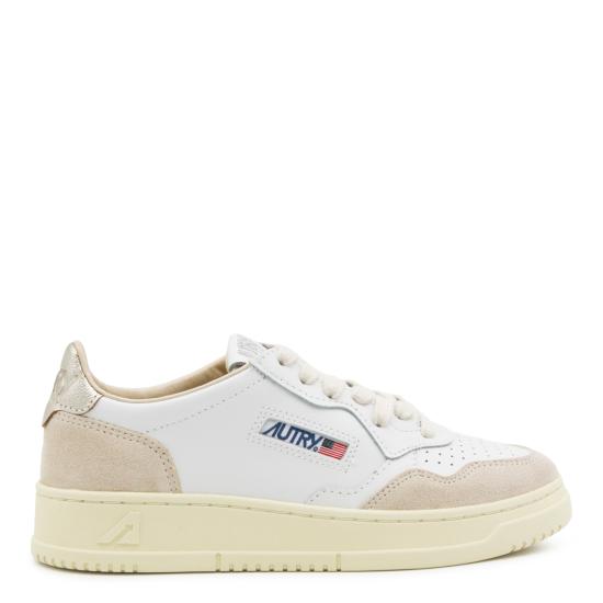 26FW 오트리 메달리스트 로우 레더 스니커즈 AULW LS75 LEAT SUEDE WHITE GOLD