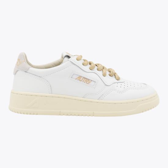 26FW 오트리 메달리스트 로우 레더 스니커즈 AULW SW01 LEAT SWOLL WHT WHT - AUTRY