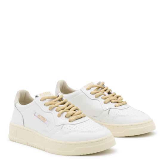 26FW 오트리 메달리스트 로우 레더 스니커즈 AULW SW01 LEAT SWOLL WHT WHT - AUTRY