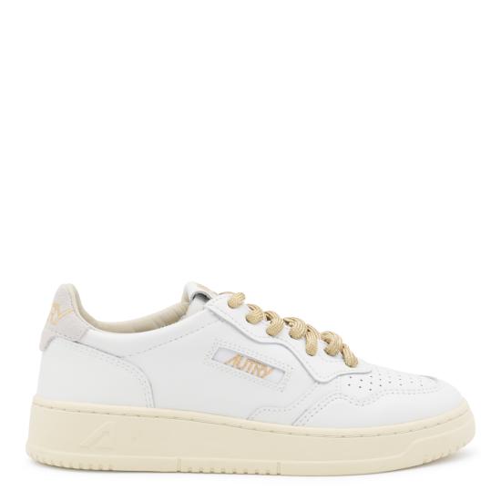 26FW 오트리 메달리스트 로우 레더 스니커즈 AULW SW01 LEAT SWOLL WHT WHT