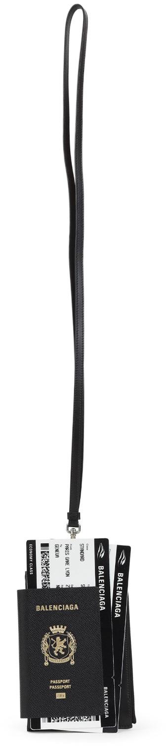 26SS 발렌시아가 패스포트 폰 홀더 7877332AA3R1000BLACK DIVERS
