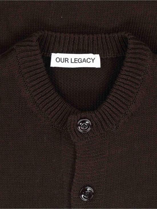 26SS 아워레가시 Parlor 가디건 M2263PBBLACKCOFFEECOTTONRAFIA Brown - OUR LEGACY