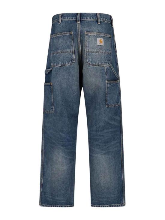 26SS 칼하트 스미스 데님 싱글 니 팬츠 I032024014Q Blue - CARHARTT
