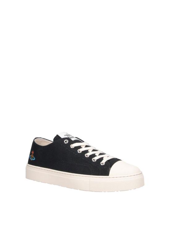 26SS 비비안웨스트우드 자수 로고 스니커즈 75020063MW015BN402 Black - VIVIENNE WESTWOOD
