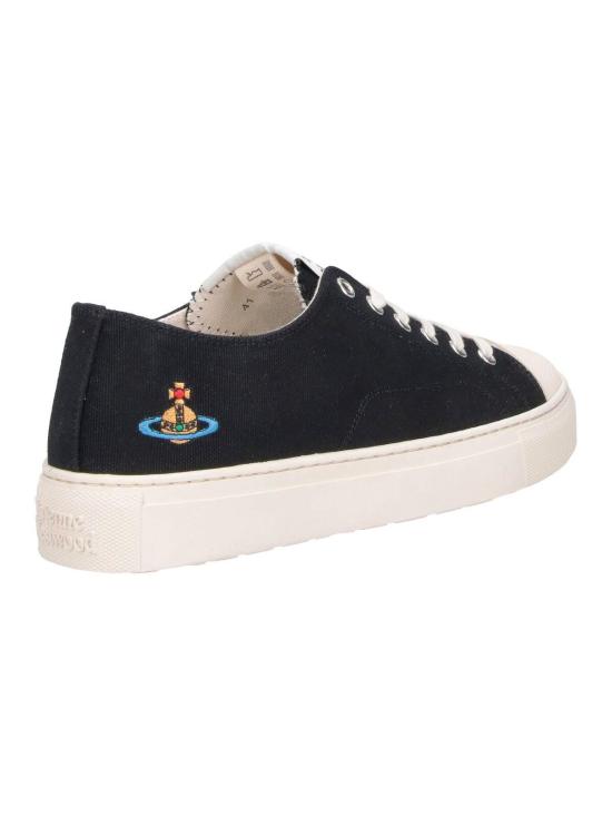 26SS 비비안웨스트우드 자수 로고 스니커즈 75020063MW015BN402 Black - VIVIENNE WESTWOOD