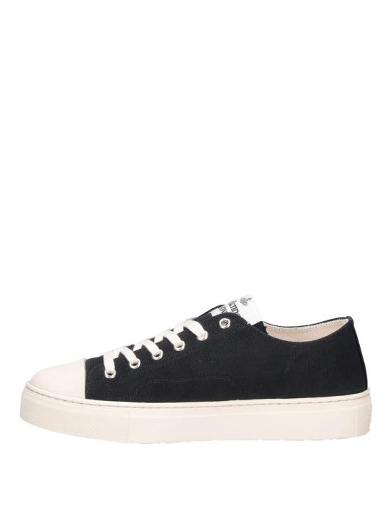 26SS 비비안웨스트우드 자수 로고 스니커즈 75020063MW015BN402 Black - VIVIENNE WESTWOOD