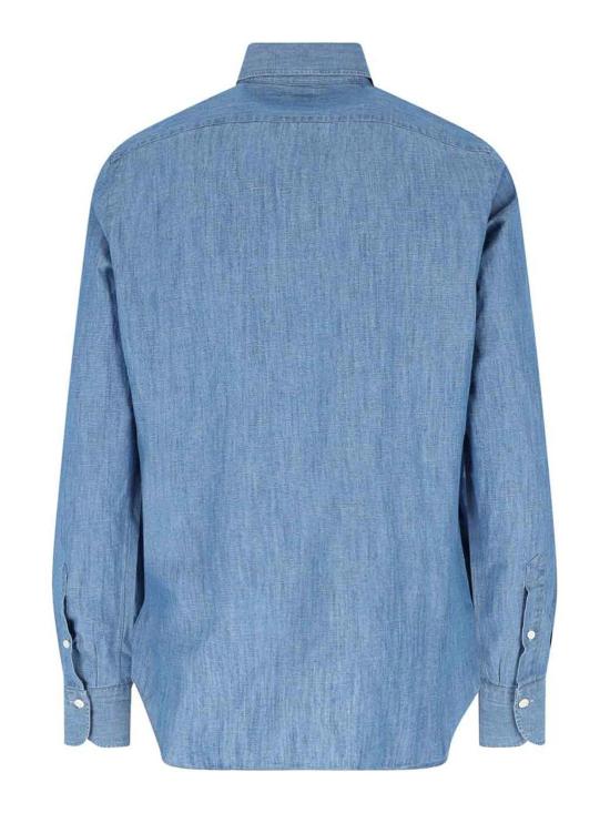 26SS 피나모레 데님 셔츠 C0724DZURIGO4LEONARDO04 Blue - FINAMORE