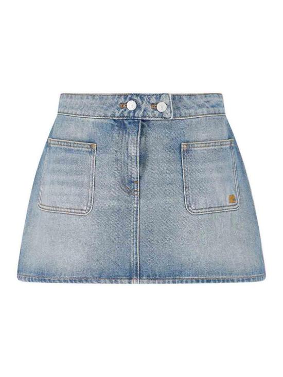 26SS 쿠레쥬 시그니처 데님 미니 스커트 126DJU342DE00587055 Blue