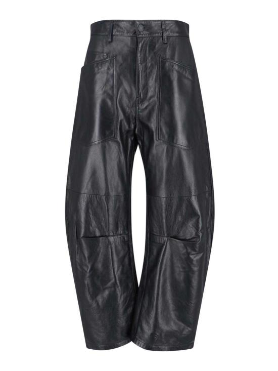 26SS 닐리로탄 가죽 팬츠 12826L174BLACK Black