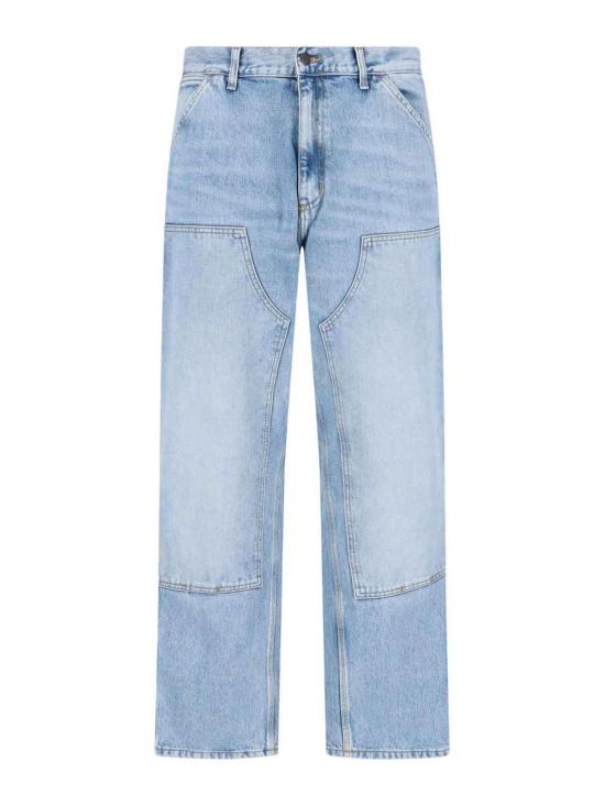 26SS 칼하트 스미스 데님 더블 니 팬츠 I03269901WU Blue