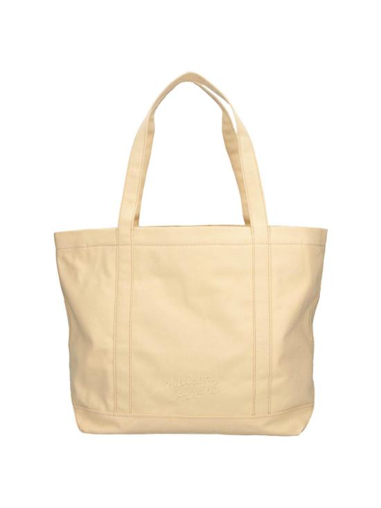 26SS 메종키츠네 라지 폭스 헤드 토트백 LW05104WW01070425 Yellow - MAISON KITSUNE