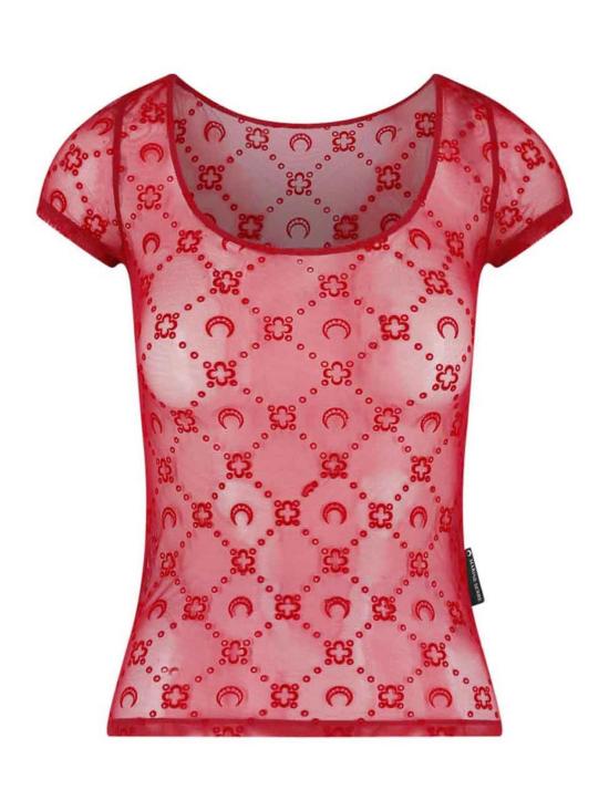 26SS 마린세르 반팔 티셔츠 WTO389ACJER0005RD11 Red