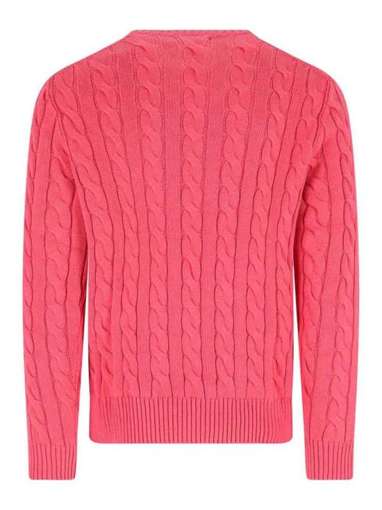 26SS 폴로 랄프로렌 로고 자수 케이블 니트 스웨터 710775885538 Red - POLO RALPH LAUREN