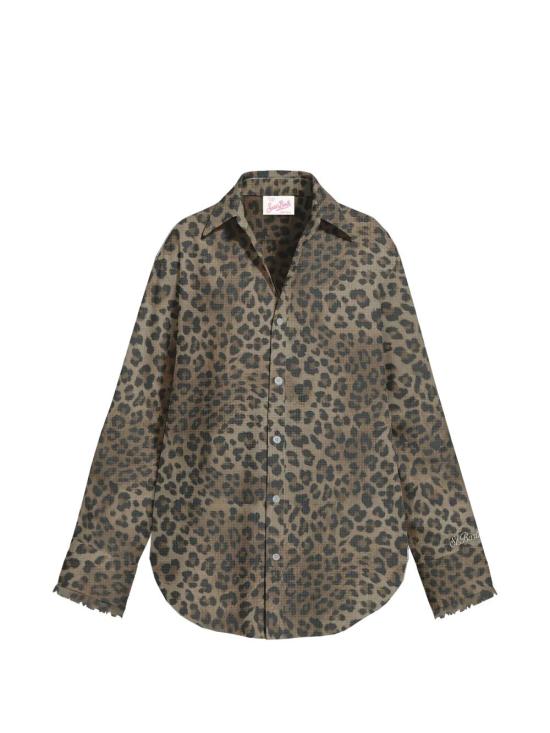 26SS 세인트바쓰 블라우스 CYS0001 07842L LINEN SAND LEOPARD 19 FRINGE